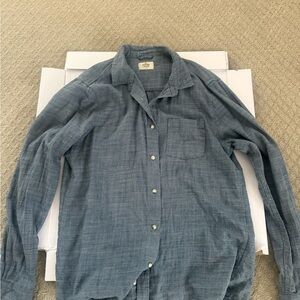Marine Layer Blue Casual Button Down Shirt